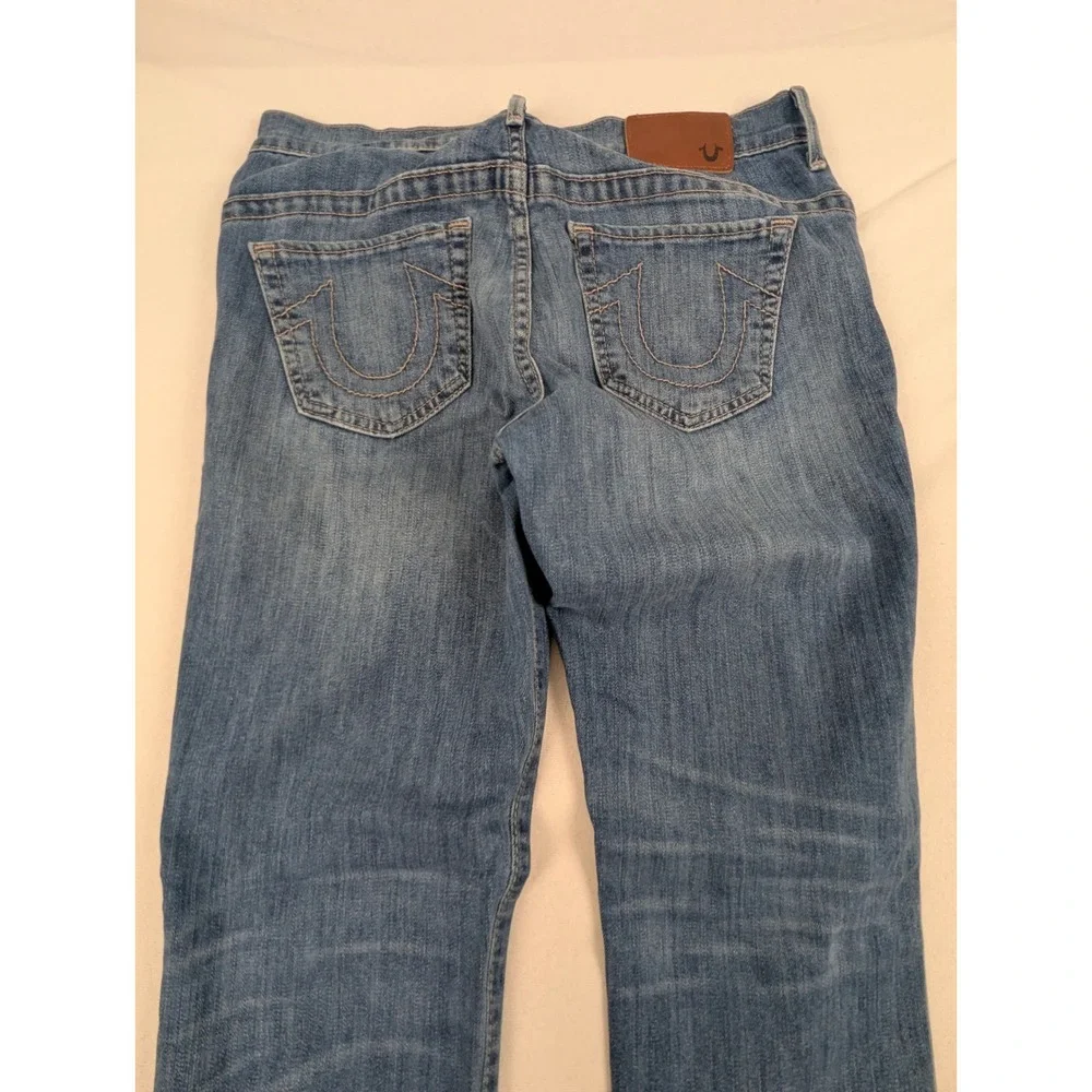 True Religion Studded Pocket Womens Skinny Jeans Size 30 Medium Embellished Blue